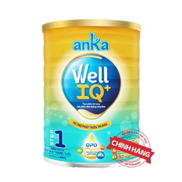 Sữa Anka Well IQ+ Step 1 (Hộp 400g) nhập khẩu chính hãng cho trẻ từ 0 - 6 tháng