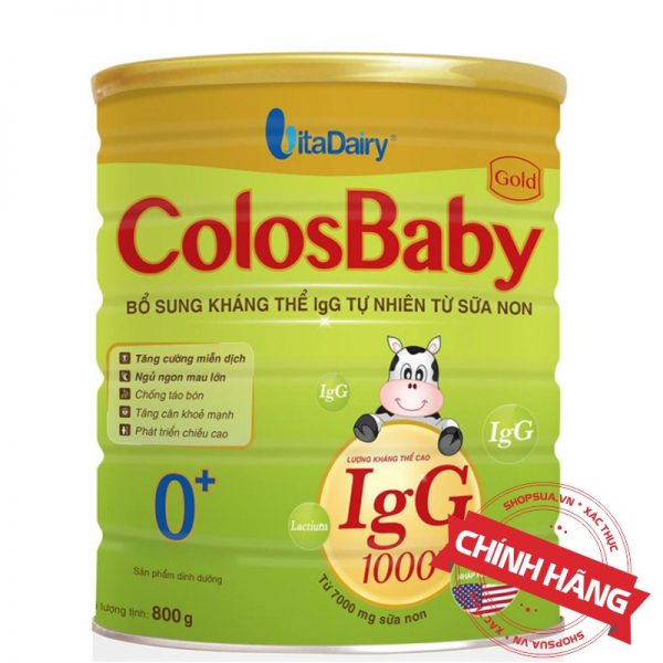 Sữa non ColosBaby Gold 0+ (hộp 800g) chính hãng cho trẻ từ 0-12 tháng tuổi